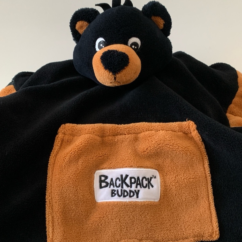Bear Backpack Buddy Kids Plush Travel Pillow and Blanket All In One NWT - Picture 4 of 11